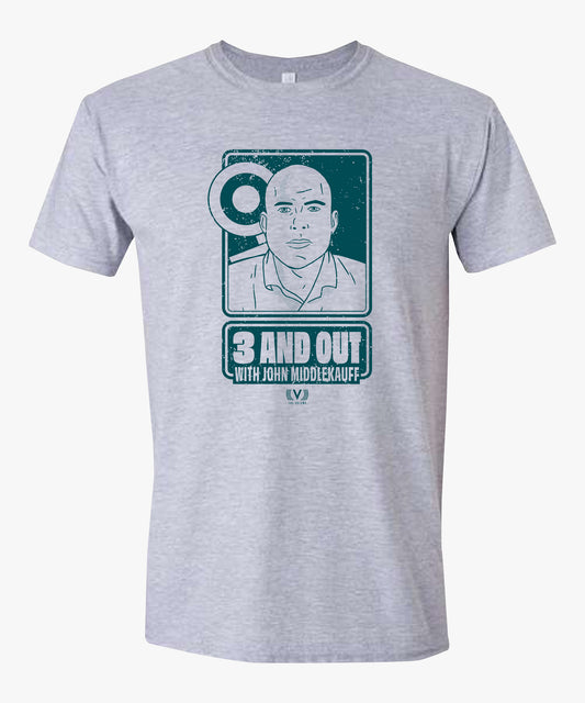 3 And Out Retro Distressed T-Shirt